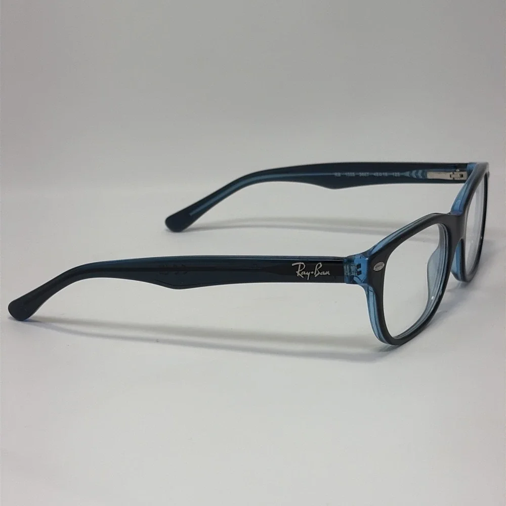 RAY-BAN Kids EYEGLASSES FRAMES ONLY RB1555 3667 BLACK / BLUE FULL RIM 48-16-125
